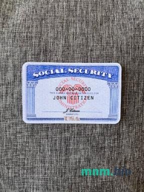 USA SSN fotowygląd tło z szarej dżinsowej tkaniny edytowalny fotorealistyczny wygląd próbka